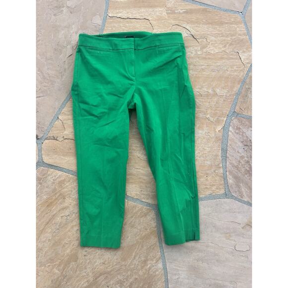 Talbots 20W Women’s High-Waist Tailored Ankle Pants Straight Leg Green CB - Picture 1 of 3